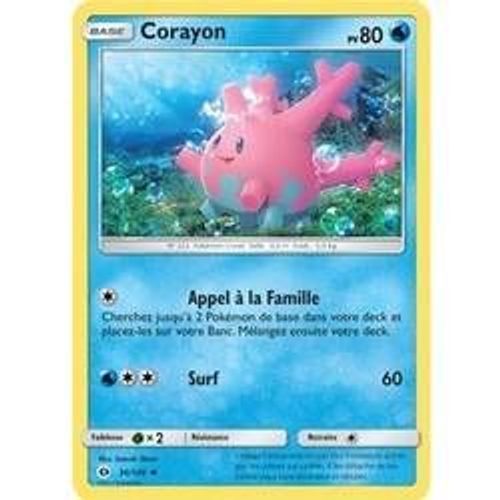 Carte Pokémon - Corayon - 36/149 - Série Soleil Et Lune