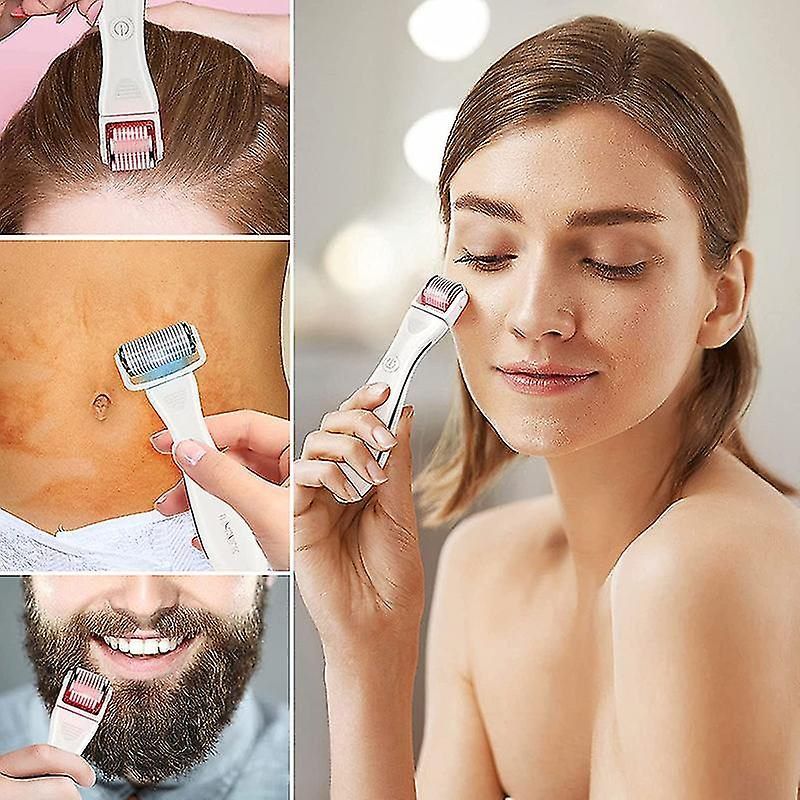 Masseur Facial  Micro-Aiguilles  Rouleau De Lumire Color... - 5