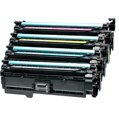 DOREE Pack de 4 CE400X CE401A CE402A  CE403A (Noir, Cyan, Jaune, Magenta) Cartouches de Toner Compatibles pour HP LaserJet 500 color M551n,M551dn,M551xh