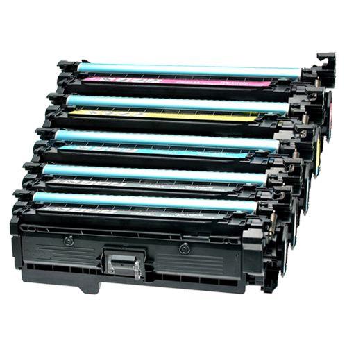 DOREE Pack de 5 CE400X CE401A CE403A CE402A (2Noir, 1Cyan, 1Jaune, 1Magenta) Cartouches de Toner Compatibles pour HP LaserJet 500 color M551n,M551dn,M551xh