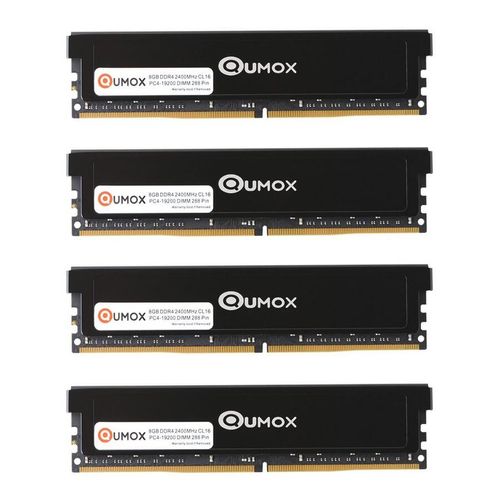 QUMOX 32Go (4x 8Go) DDR4 2400 2400MHz PC4-19200 PC-19200 (288 broches) DIMM mémoire 