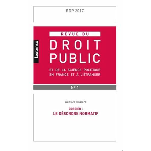 Revue Du Droit Public N° 1, Janvier 2017