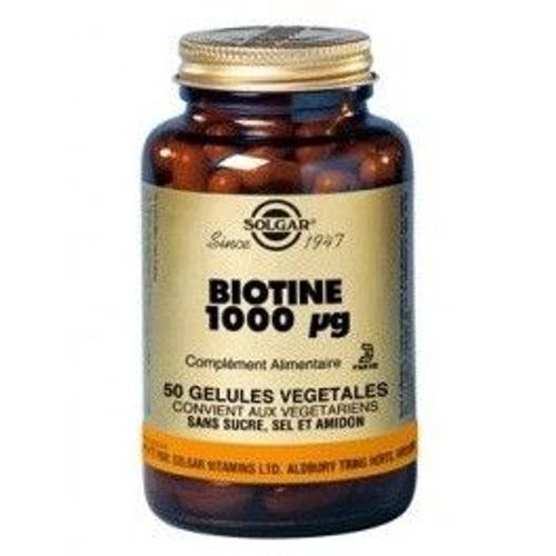 Solgar Vitamine B8 1000µg (Acide Biotine) 50 Gélules Végétales 