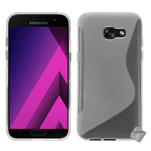 Housse Etui Coque Pochette Silicone Gel Fine Pour Samsung Galaxy A3 (2017) + Film Ecran - Transparent
