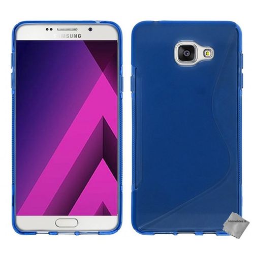 Housse Etui Coque Pochette Silicone Gel Fine Pour Samsung Galaxy A5 (2017) + Film Ecran - Bleu