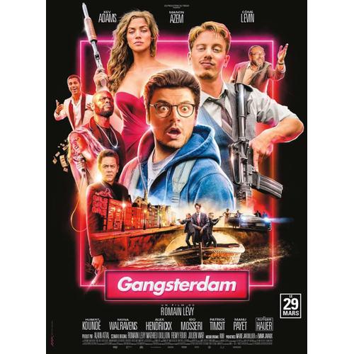 Gangsterdam -Véritable Affiche De Cinéma Pliée - Format 40x60 Cm -De Romain Levy Avec Kev Adams, Manon Azem, Côme Levin, Hubert Koundé, Mona Walravens, Manu Payet, Rutger Hauer, Patrick Timsit  - 2017