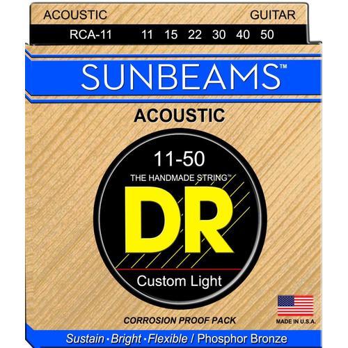Dr Strings Sunbeams Rca-11 Cordes Guitare Folk Acoustique 11-50