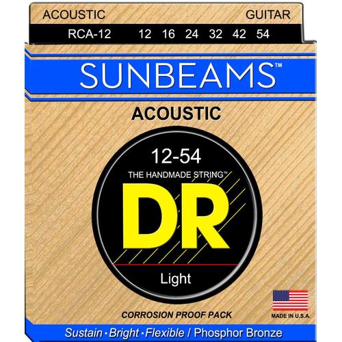 Dr Strings Sunbeams Rca-12 Cordes Guitare Folk Acoustique 12-54
