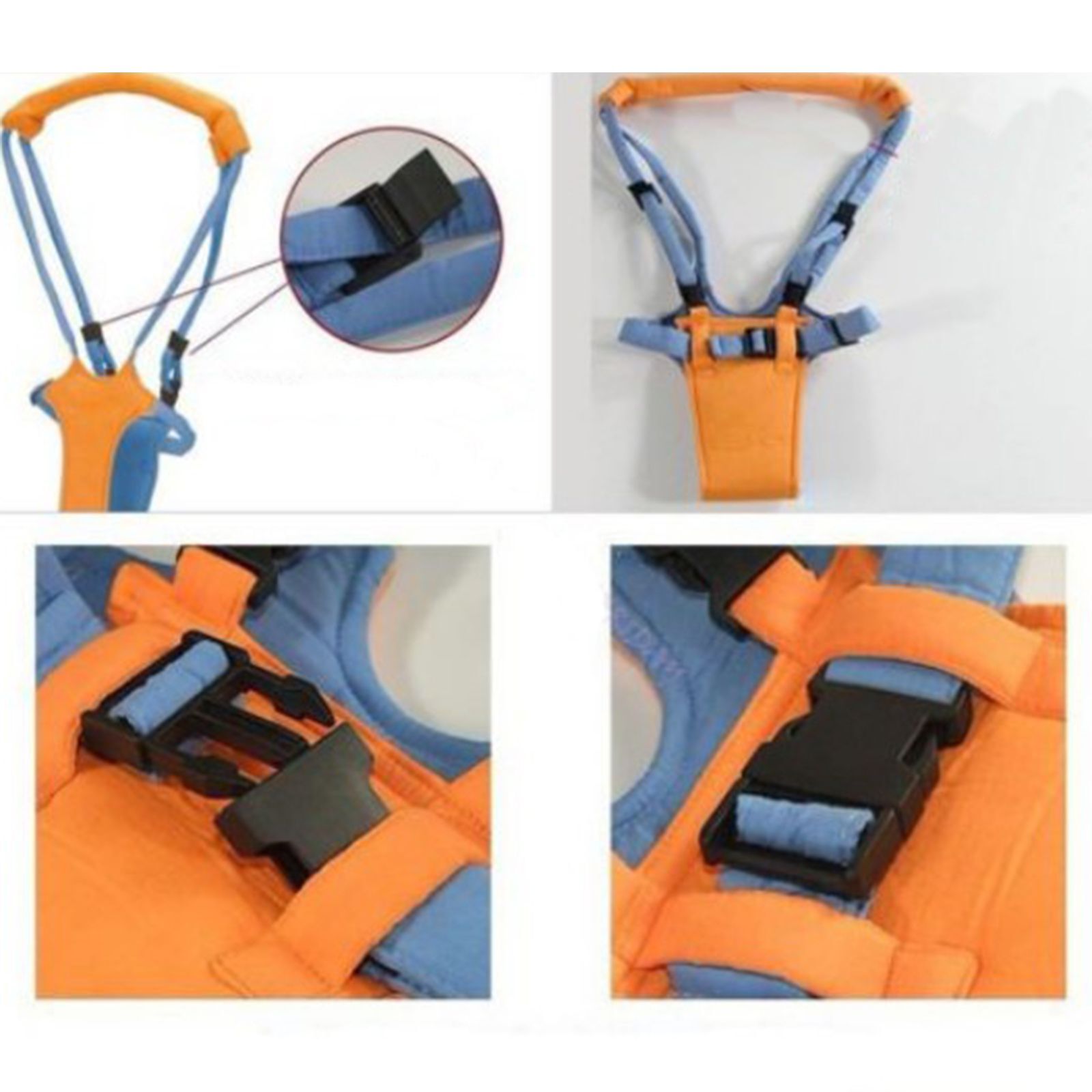 Harnais De Securite Porte Bebe Bretelles Pour Bebe Enfant Apprendre Marcher Orange Bleu Rakuten