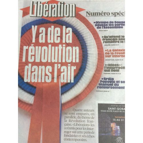 Libération Du 23/10/15 : Numéro Spécial, Y A De La Révolution Dans L'air