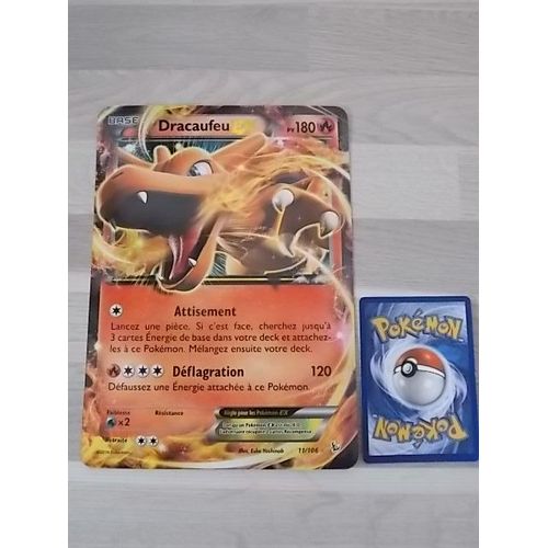 Carte Pokemon Géante Dracaufeu Ex 11/106 ( Xy - Etincelles)