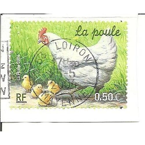 Timbre France 0,50 Euros Yvert Et Tellier N°3663 Animaux De La Ferme 2004 La Poule Oblitéré 