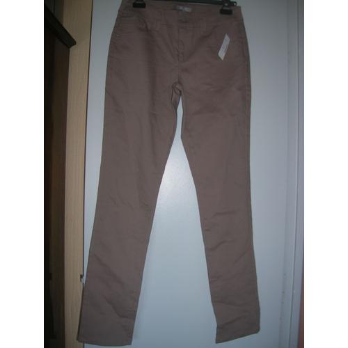 Pantalon Bnk 62% Coton,34% Polyester,4% Élasthanne Taille 40 Beige 