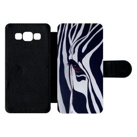 Etui À Rabat Galaxy A5 (2015) - Motif Zebre Noir Et Blanc - Simili-Cuir - Noir