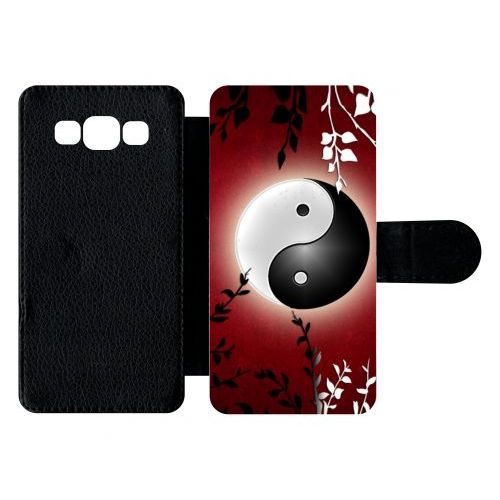 Etui À Rabat Galaxy A5 (2015) - Ying Yang Rouge - Simili-Cuir - Noir