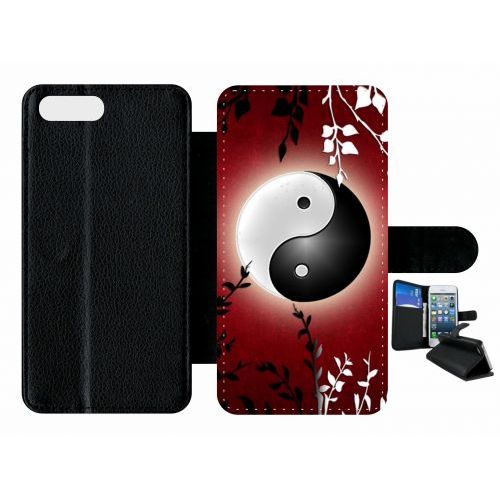 Etui À Rabat Apple Iphone 7+ Plus Ying Yang Rouge