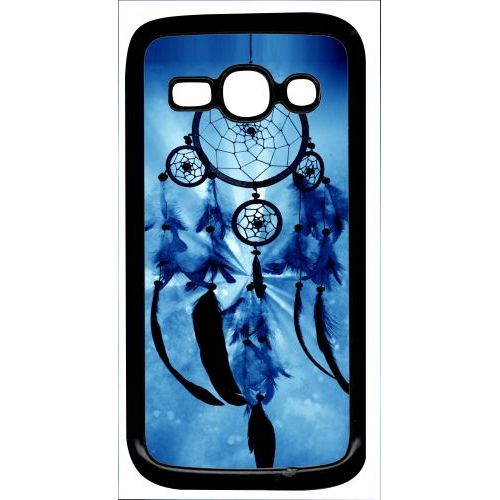 Coque Pour Smartphone - Attrape Rêve Blue - Compatible Avec Samsung Galaxy Ace 3 - Plastique - Bord Noir