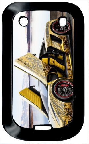 Coque Pour Smartphone - Tuning Voiture Jaune - Compatible Avec Blackberry Bold Touch 9900 - Plastique - Bord Noir