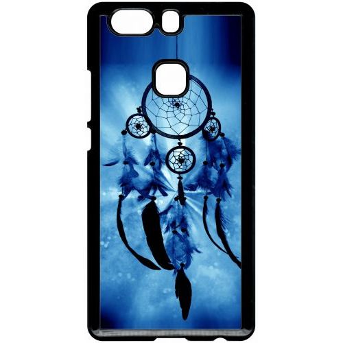 Coque Pour Smartphone - Attrape Rêve Blue - Compatible Avec Huawei P9 Plus - Plastique - Bord Noir