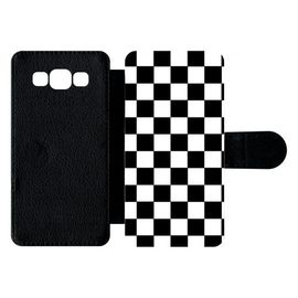 Etui À Rabat Galaxy A5 (2015) - Dammier Noir Et Blanc - Simili-Cuir - Noir