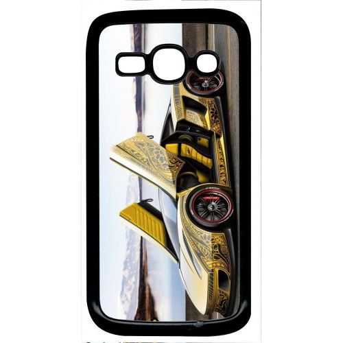 Coque Pour Smartphone - Tuning Voiture Jaune - Compatible Avec Samsung Galaxy Ace 3 - Plastique - Bord Noir