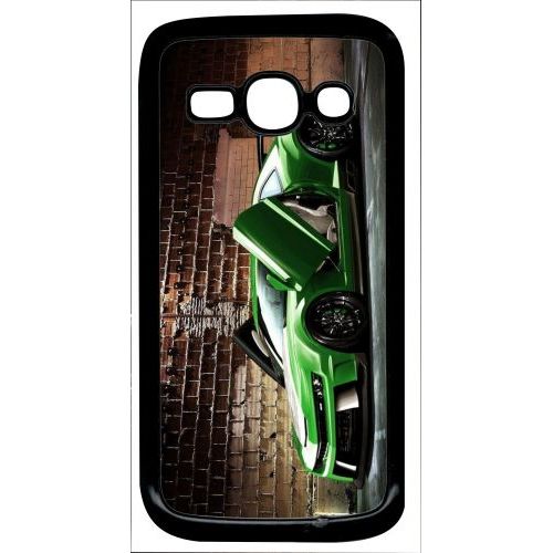 Coque Pour Smartphone - Tuning Voiture Verte Brique - Compatible Avec Samsung Galaxy Ace 3 - Plastique - Bord Noir