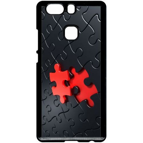 Coque Pour Smartphone - Puzzle One Piece Red - Compatible Avec Huawei P9 Plus - Plastique - Bord Noir