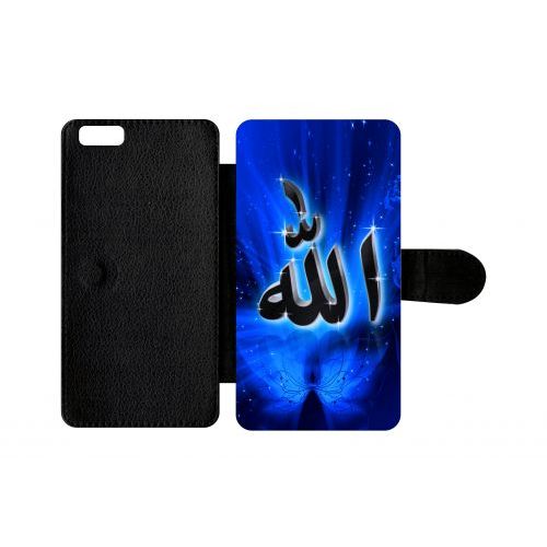 Etui A Rabat - Allah Religion Bleu Nuit - Compatible Avec Apple Iphone 6 Plus - Plastique - Bord Noir