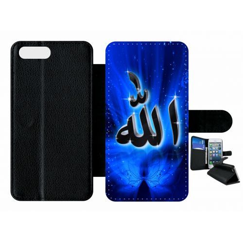 Etui À Rabat Apple Iphone 7+ Plus Allah Religion Bleu Nuit