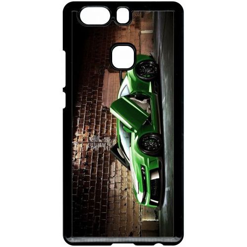 Coque Pour Smartphone - Tuning Voiture Verte Brique - Compatible Avec Huawei P9 Plus - Plastique - Bord Noir