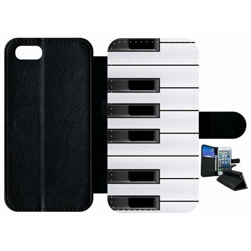 Etui À Rabat Apple Iphone 7 Touche De Piano Noir Et Blanc
