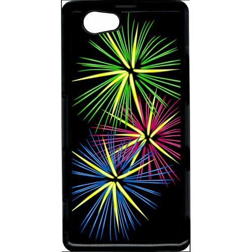 Coque Xperia Z1 Compact - Feu D'artifice Tricolor - Noir