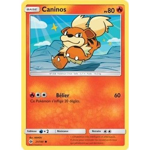 Carte Pokémon - Caninos - 21/149 - Série Soleil Et Lune