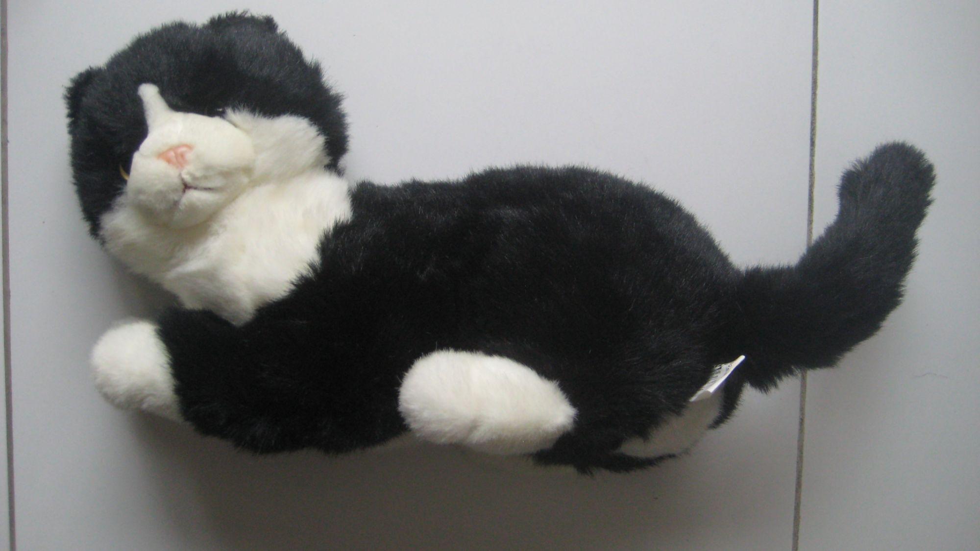 Peluche Doudou Chat Noir Et Blanc Ikea 44 Cm Rakuten