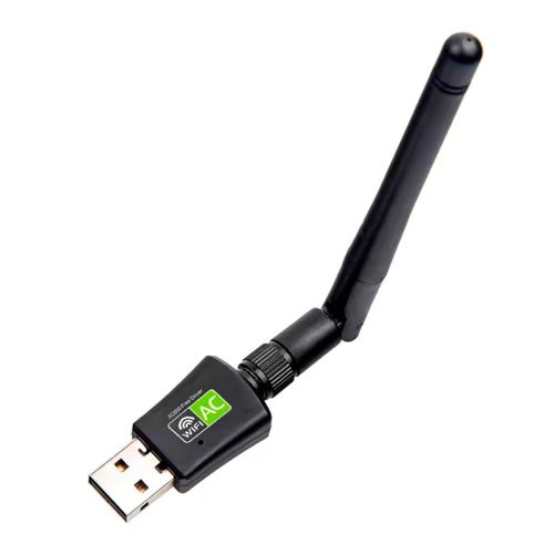 Clé WiFi USB Antenne Adaptateur - Mini Cle WiFi Puissante Récepteur AC 600Mbps Dual Band 2.4G 5GHz, Clé WiFi pour PC de Bureau, Ordinateur Portable, Realtek supporte Windows sans Driver avec Antenne