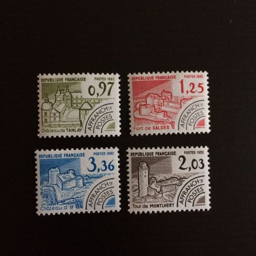France Préoblitérés 1982 Yt Nº 174 À 177 Neufs (Xx) Monuments Historiques Superbes 