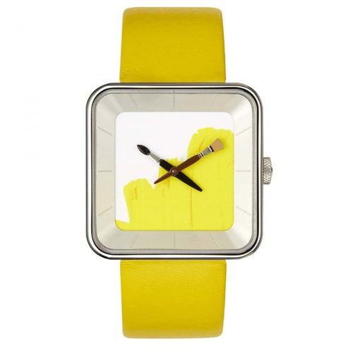 Montre Square 35 Akteo Peinture Jaune Collection Art Peinture