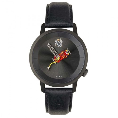 Montre 38 Akteo Pompier Pvd Noir Collection Profession Service