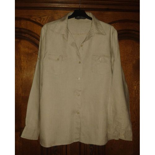 Chemise Lin Beige - Taille 46