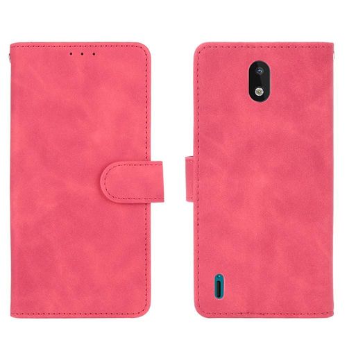 Étui Pour Nokia 1.3 Housse De Protection Insertion De Carte Coque En Cuir Folio Flip Avec Porte-Cartes Kickstand Protection Complète - Rouge