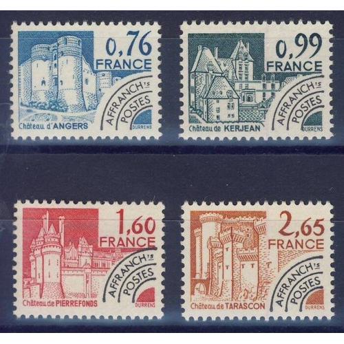 Monuments Historiques (2) Série Complète Année 1980 Timbres Préoblitérés N° 166 167 169 169 Yvert Et Tellier Luxe