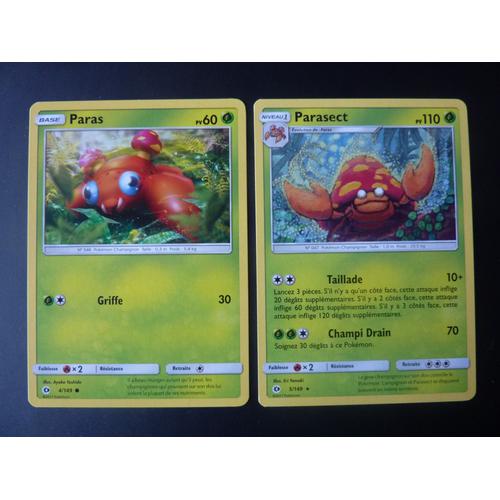 Paras 4/149 Parasect 5/149 - Pokemon Sl1 Soleil Et Lune 