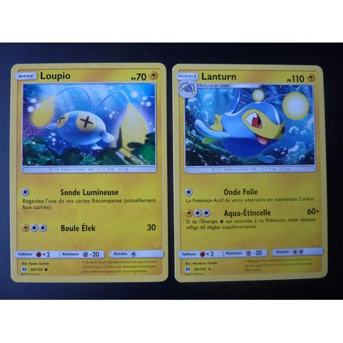 Loupio 49/149 Lanturn 50/149 - Pokemon Sl1 Soleil Et Lune 