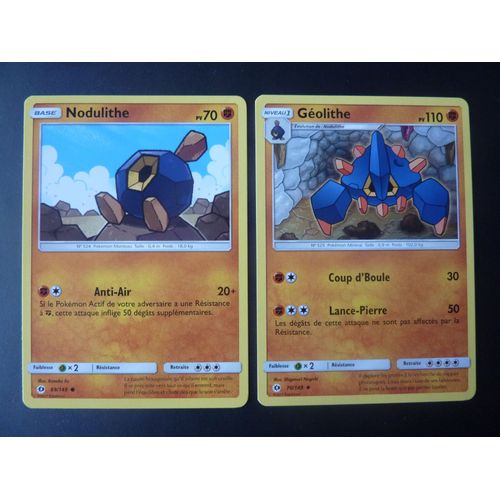  Nodulithe 69/149 Géolithe 70/149 - Pokemon Sl1 Soleil Et Lune 