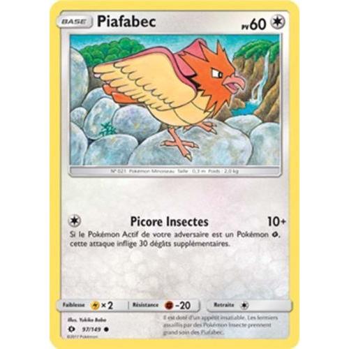 Carte Pokémon - Piafabec - 97/149 - Série Soleil Et Lune