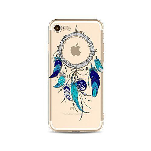 Hq-Cloud Coque Étui Transparent En Tpu Silicone Pour Apple Iphone 7 (4,7) En Bleu Transparent Motif Attrapeur De Rêves