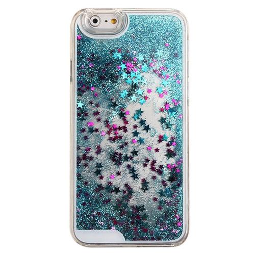 Hq-Cloud Coque Rigide+Border Souple En Silicone Avec Liquides Sable Mouvant Étoiles Paillettes Pour Apple Iphone 6 Plus/ 6s Plus Couleur Bleu