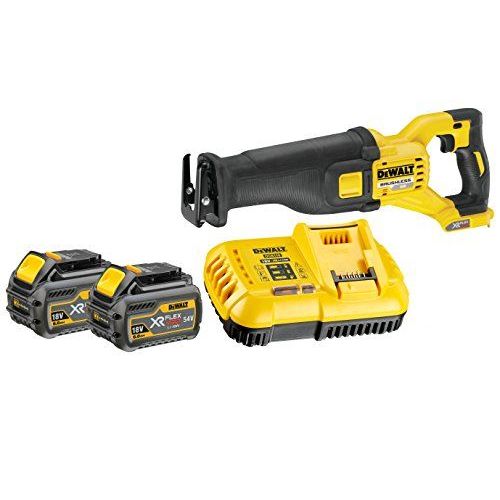 Scie sabre DEWALT 54V XR FLEXVOLT - 2 Batteries 6.0Ah, en coffret - Course 28,6 mm - DCS388T2