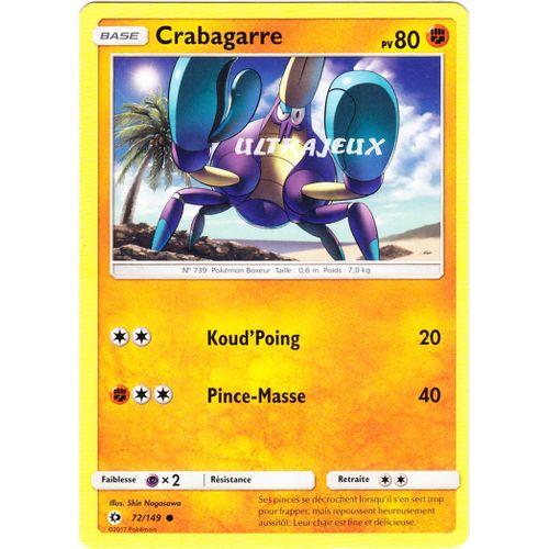 Pokémon - 72/149 - Sl1 - Soleil Et Lune - Crabagarre - Commune