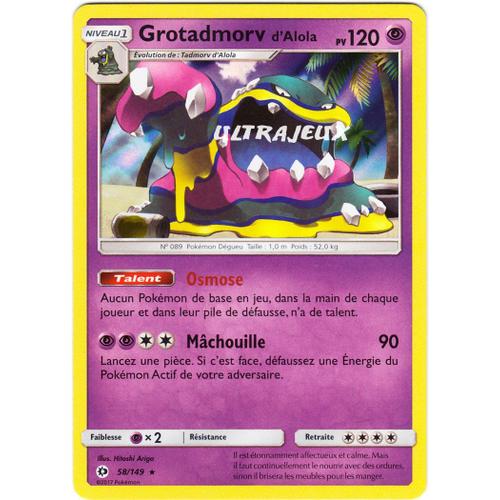 Pokémon - 58/149 - Sl1 - Soleil Et Lune - Grotadmorv D'alola - Holo Rare